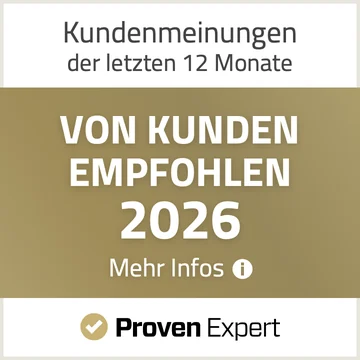 ProvenExpert-Auszeichnung: Von Kunden empfohlen 2026